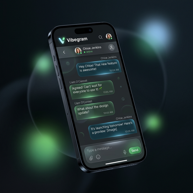Vibegram App Mockup